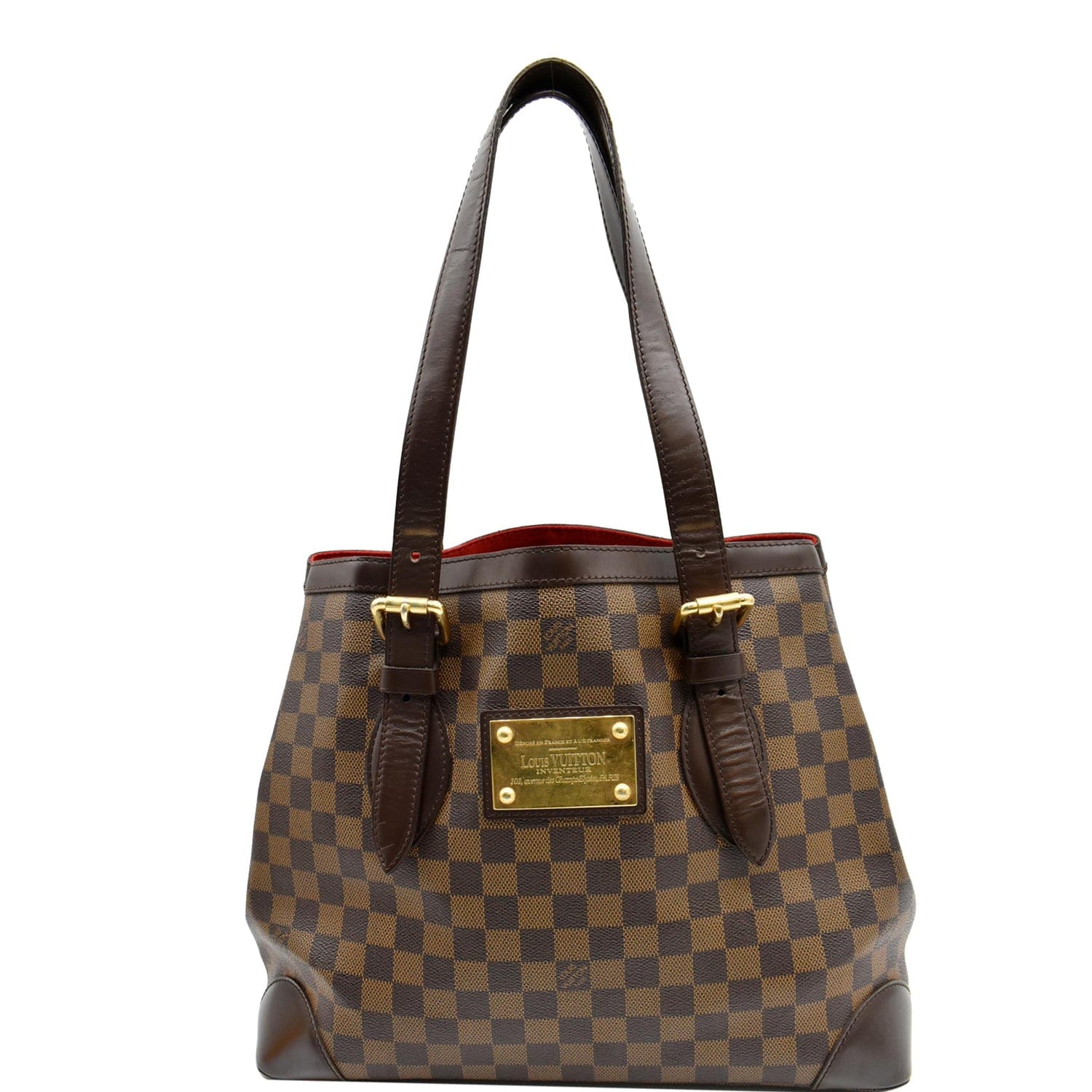 Louis Hampstead Mm Damier Ebene Shoulder Bag Brown