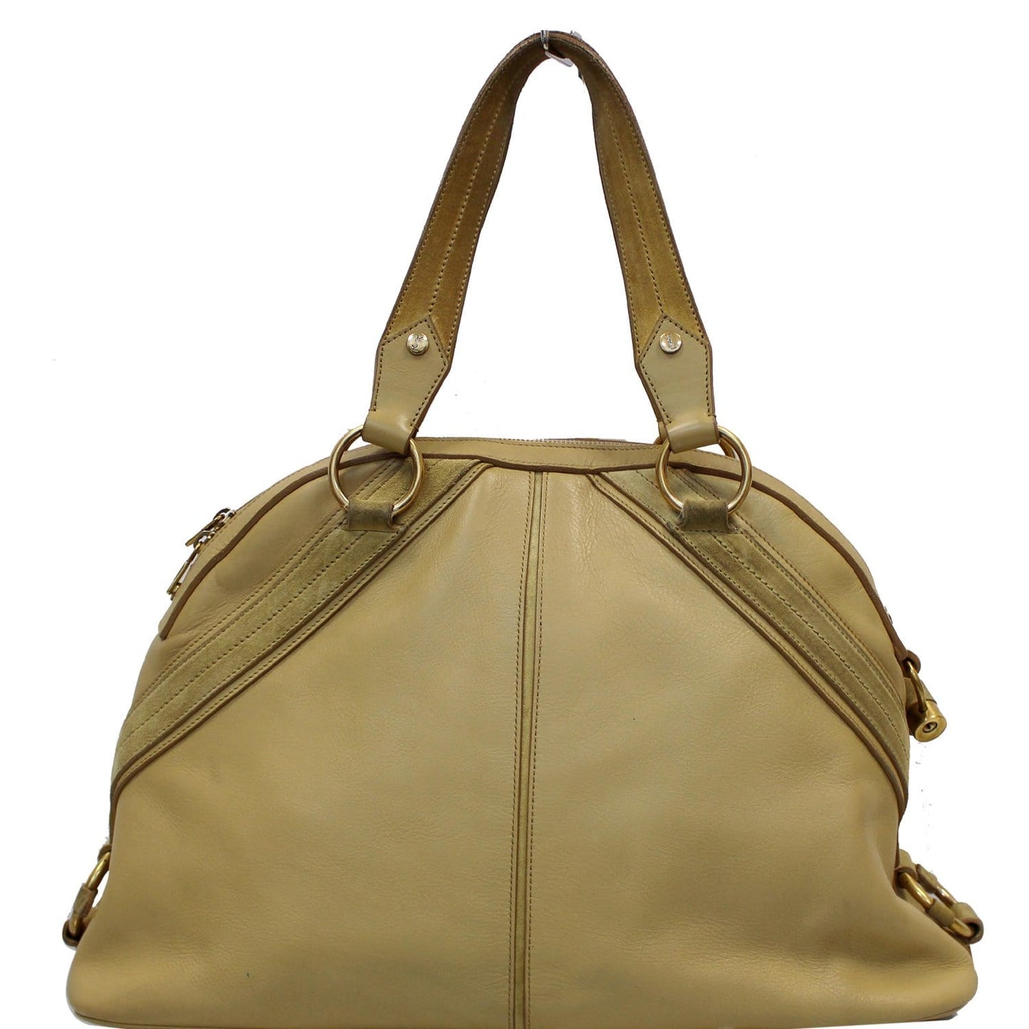 YSL Saint Laurent Saint Dome Satchel Bag Final Sale Leather Tan Travel Bag