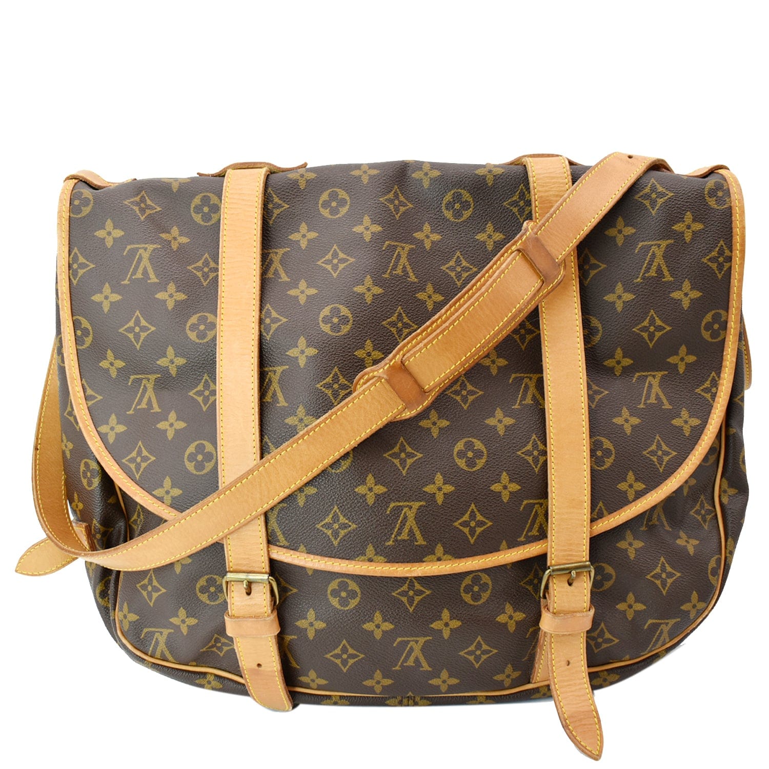 Louis Saumur Xl Large Shoulder Bag Canvas Monogram
