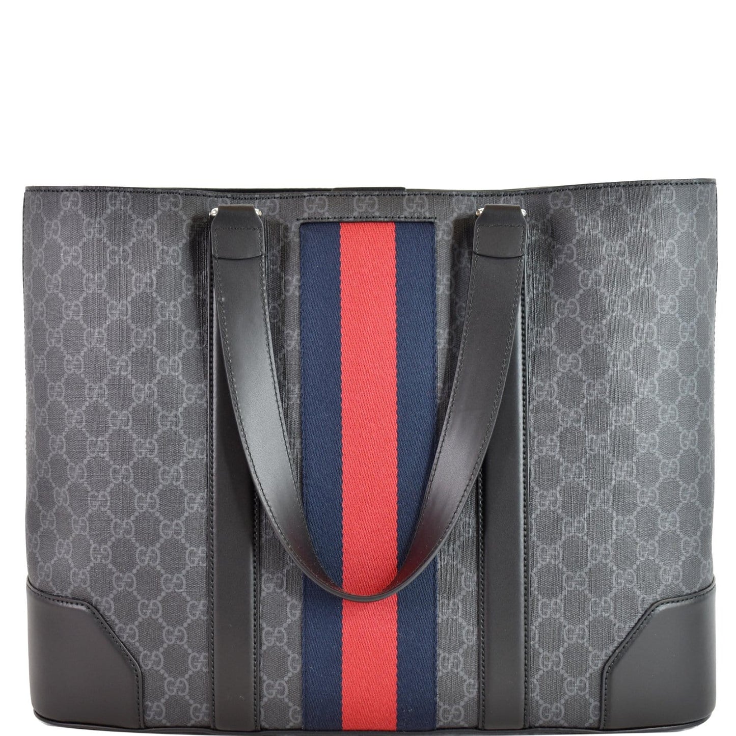Gucci Sherry Line Supreme Tote Bag Canvas Black