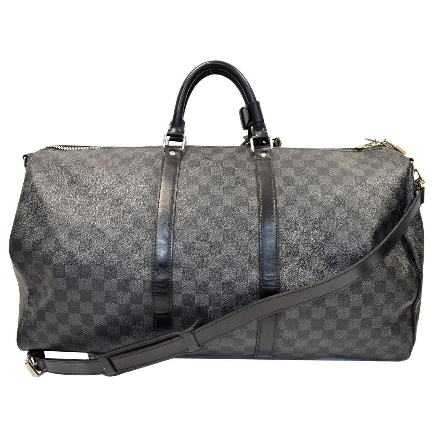 Louis Keepall Bandouliere Damier Graphite Travel Bag Black