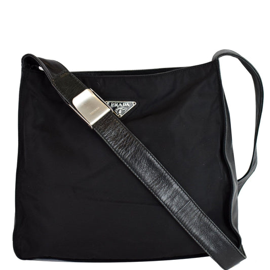 Prada Strap Shoulder Bag Leather Nylon
