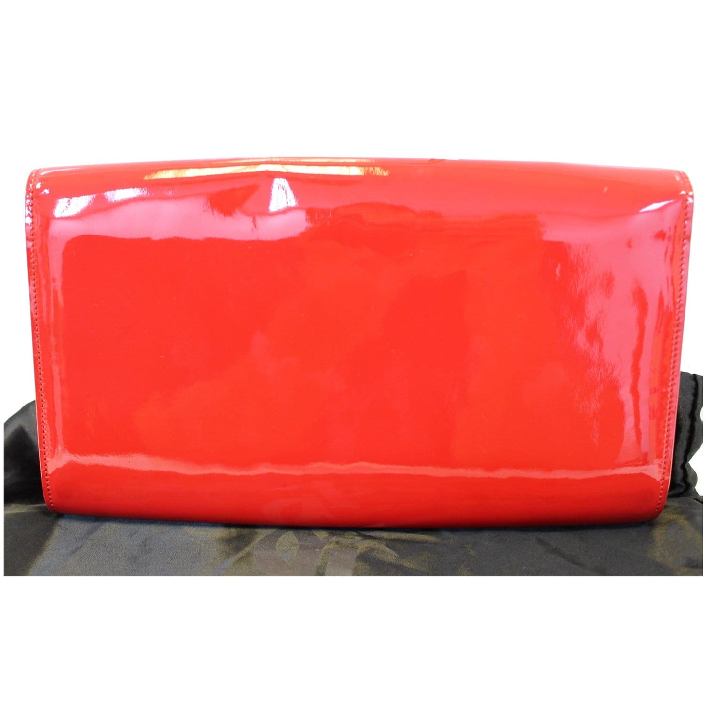 YSL Saint Laurent Saint Belle De Jour Patent Clutch Bag Leather Red