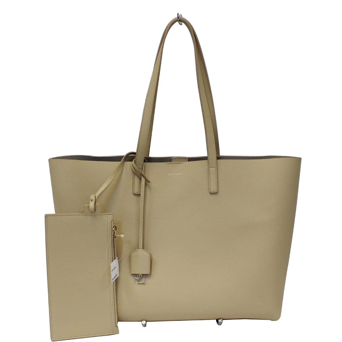 YSL Saint Laurent Saint Laurent East West Shopping Tote Bag Leather Beige