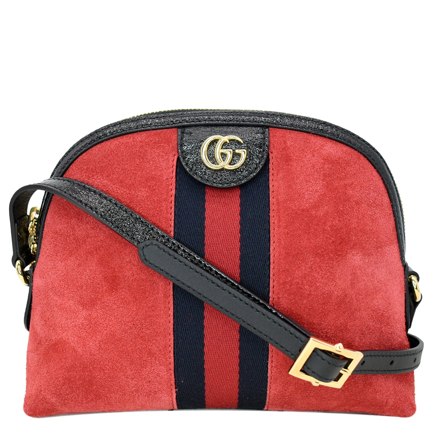 Gucci Ophidia Shoulder Bag Suede Red