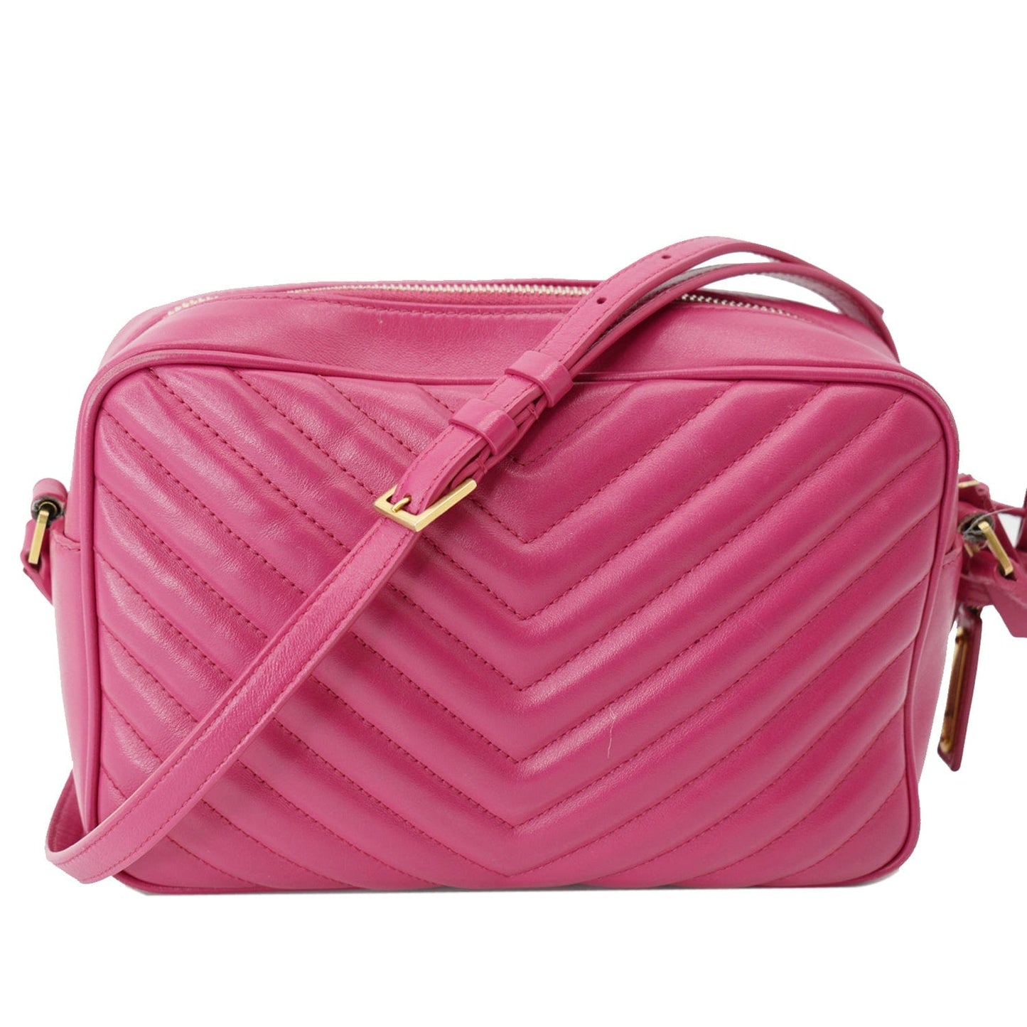 YSL Saint Laurent Saint Lou Camera Crossbody Bag Leather Pink