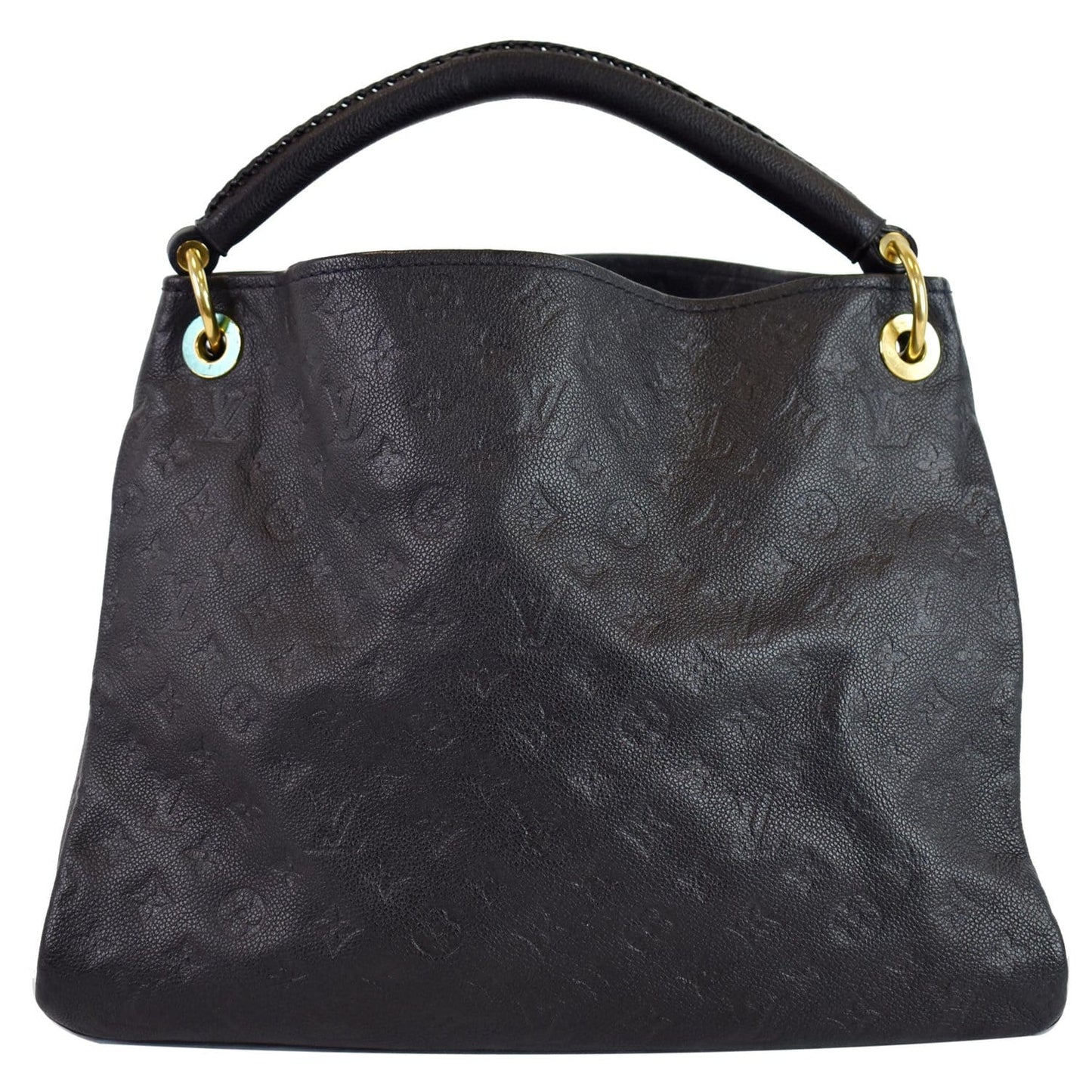 Louis Artsy Mm Empreinte Shoulder Bag Navy Leather