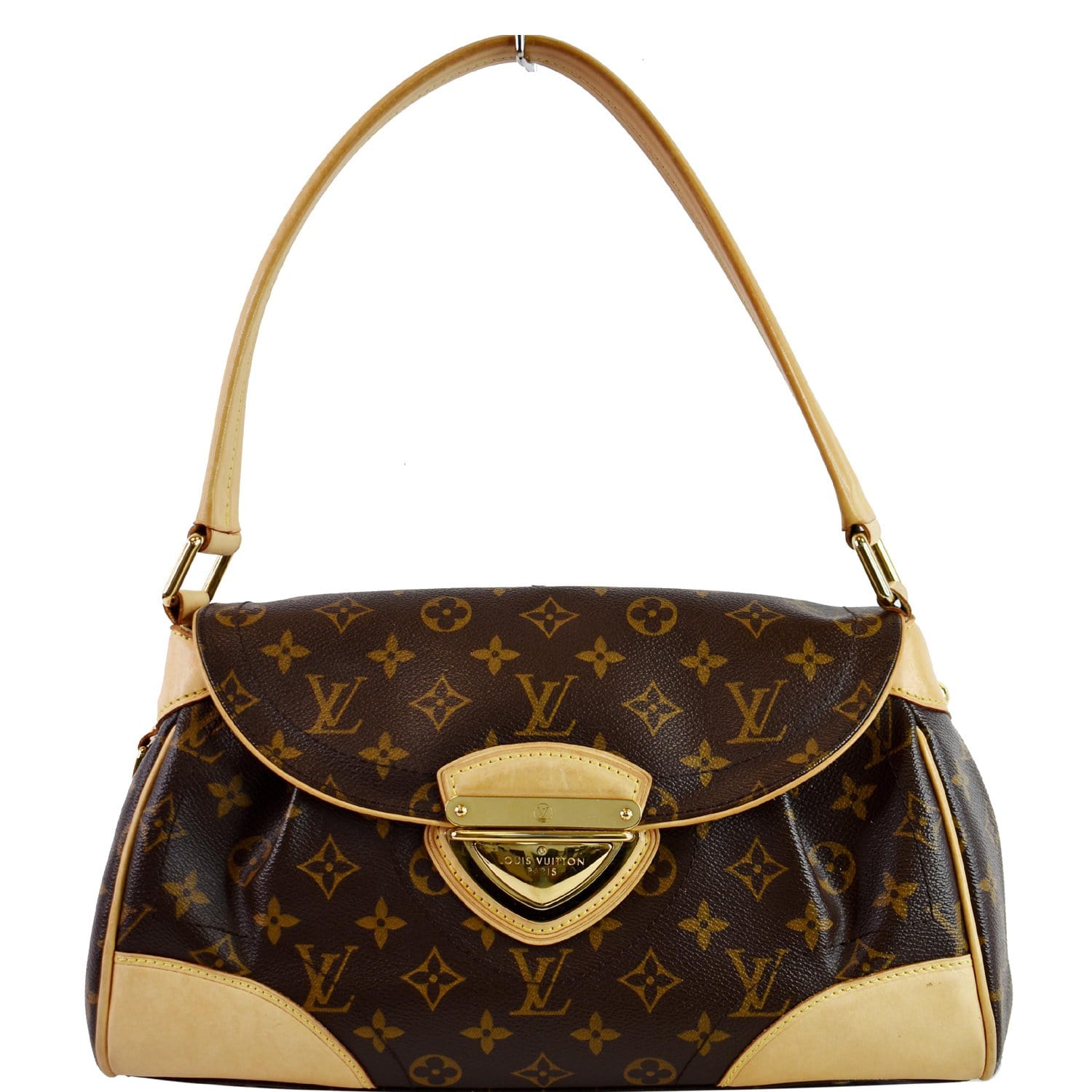 Louis Beverly Mm Satchel Bag Canvas Monogram Travel Bag
