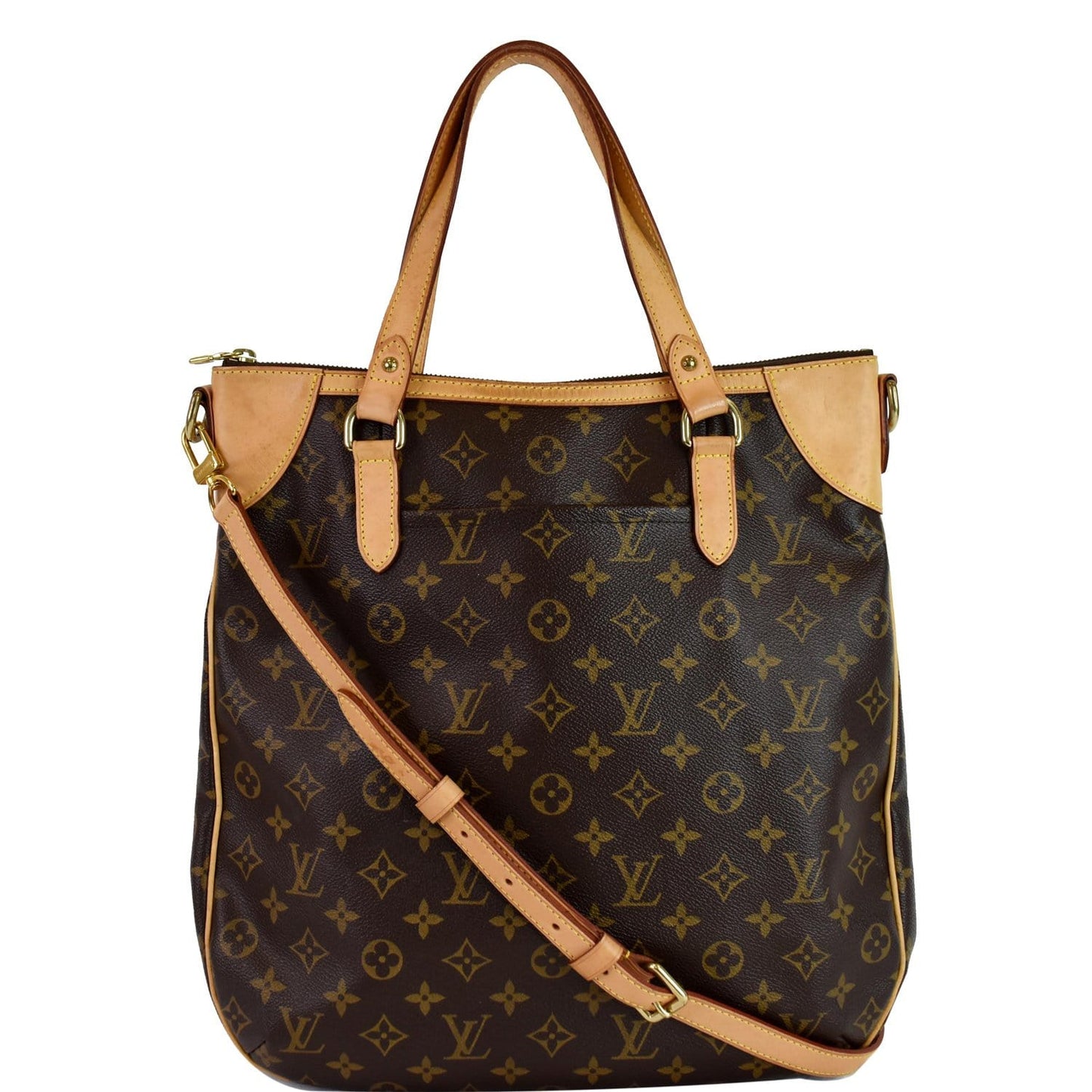 Louis Odeon Gm Shoulder Bag Canvas Monogram Brown 3