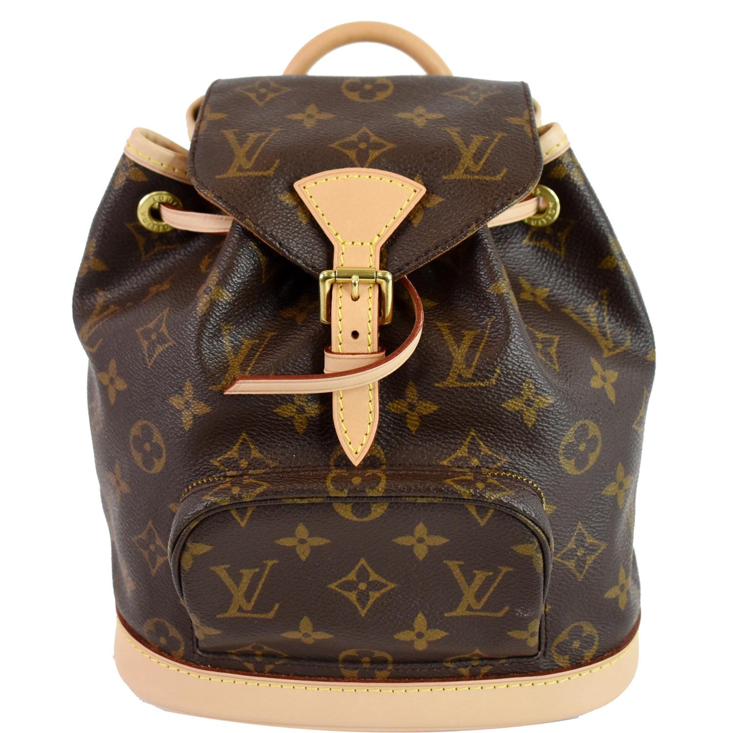 Louis Mini Montsouris Backpack Bag Canvas Monogram Brown 1
