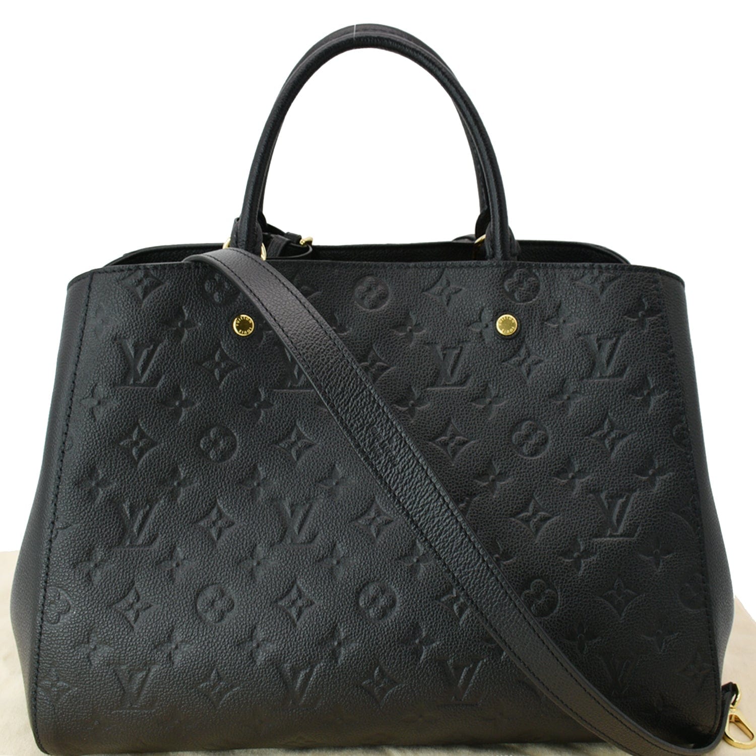 Louis Montaigne Gm Empreinte Shoulder Bag Leather Black
