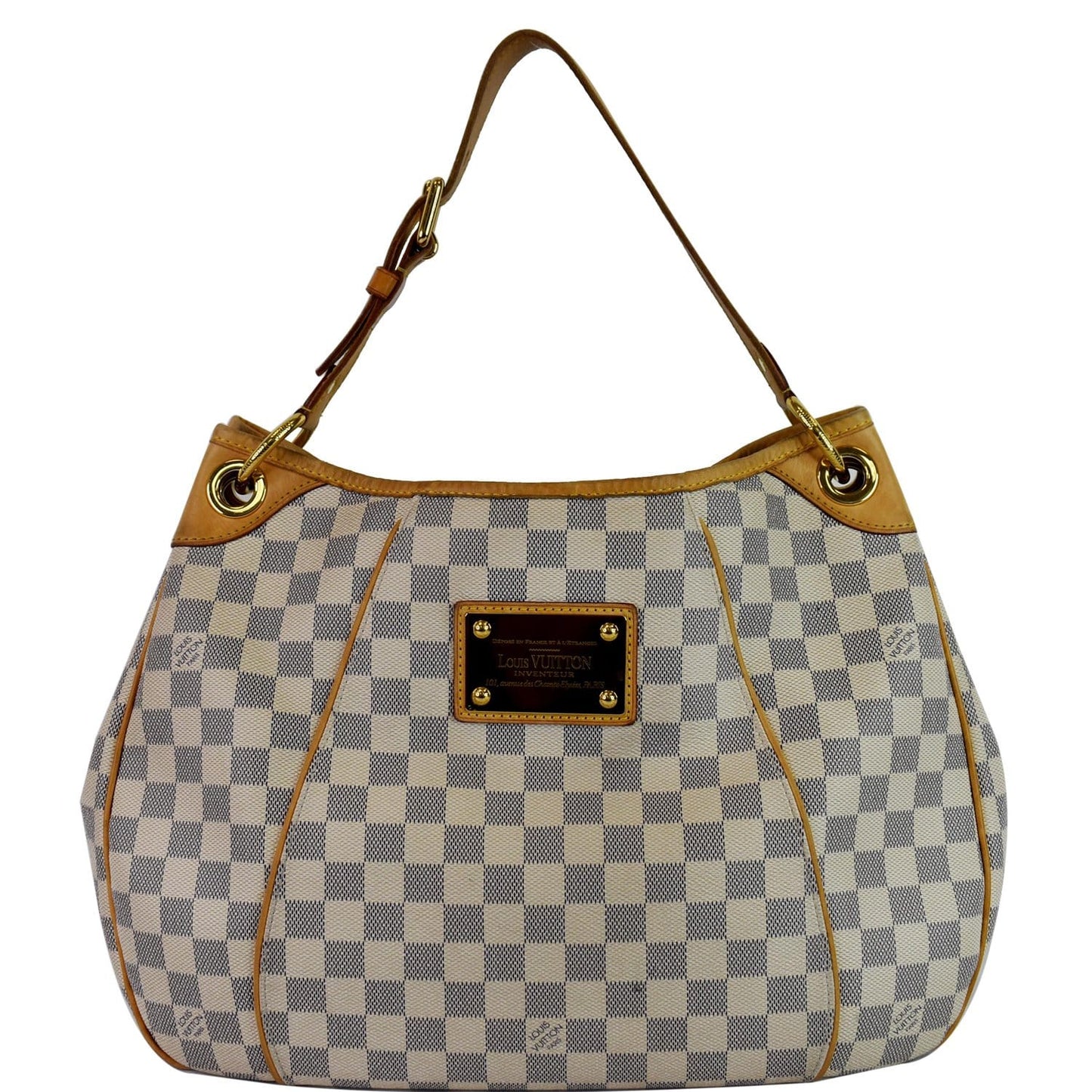 Louis Galliera Pm Damier Azur Shoulder Bag White