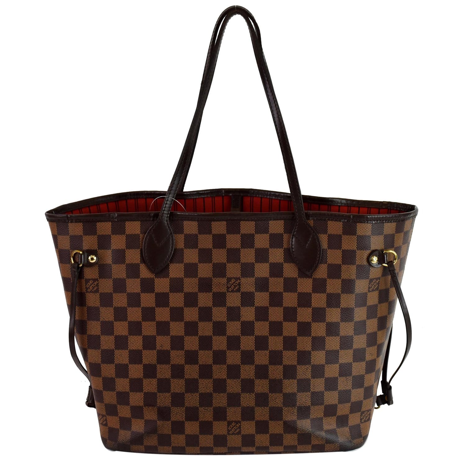 Louis Neverfull Mm Damier Ebene Shoulder Bag Brown Brown 2