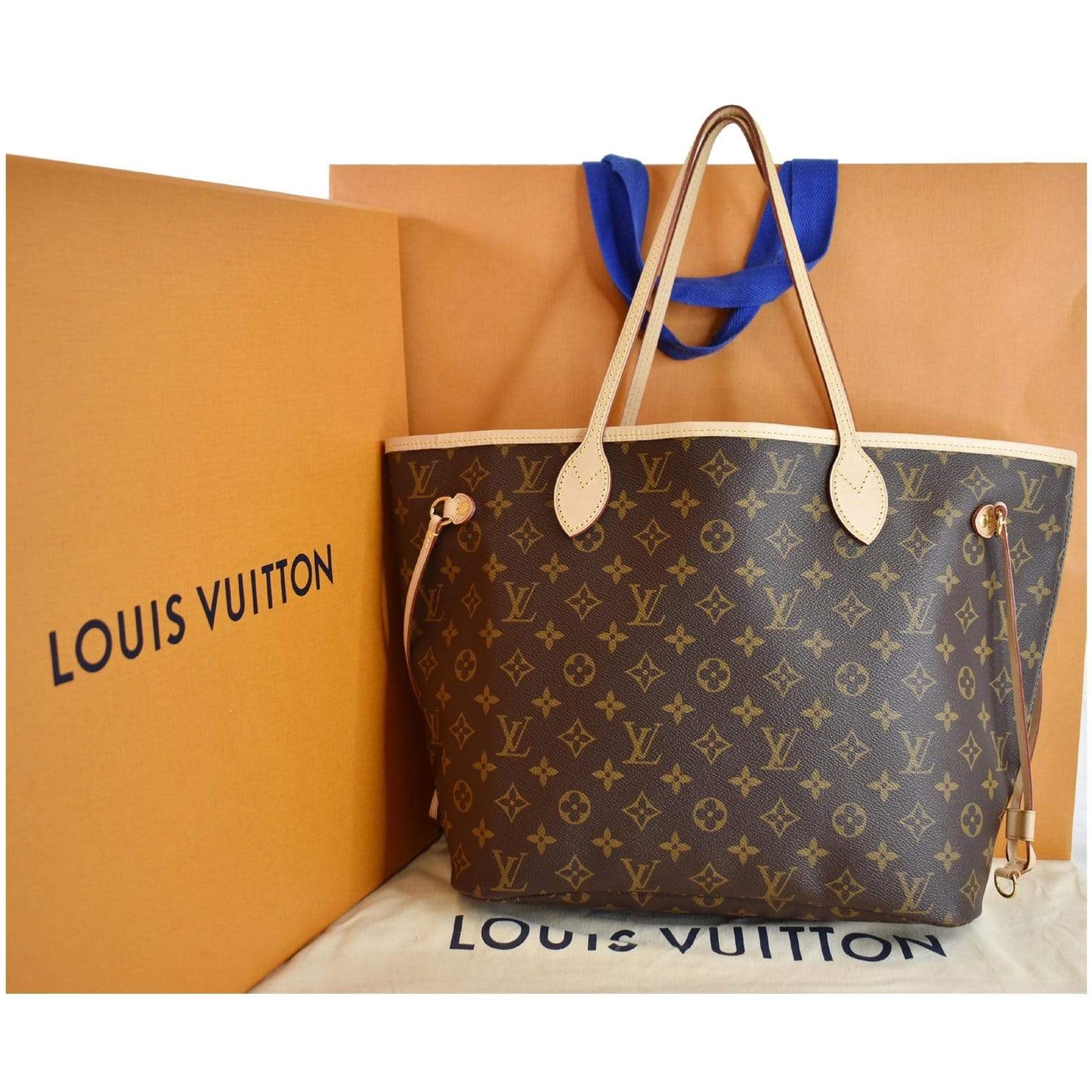 Louis Neverfull Mm Tote Bag Canvas Monogram Tote Bag