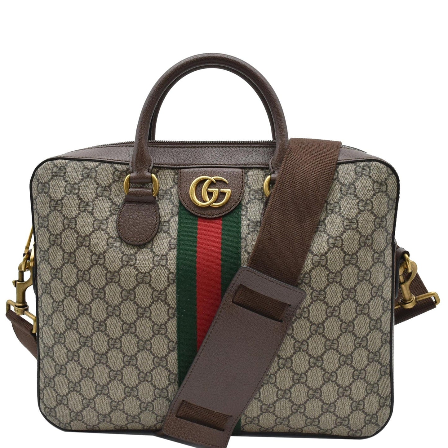 Gucci Ophidia Soft Supreme Briefcase Shoulder Bag Leather Canvas