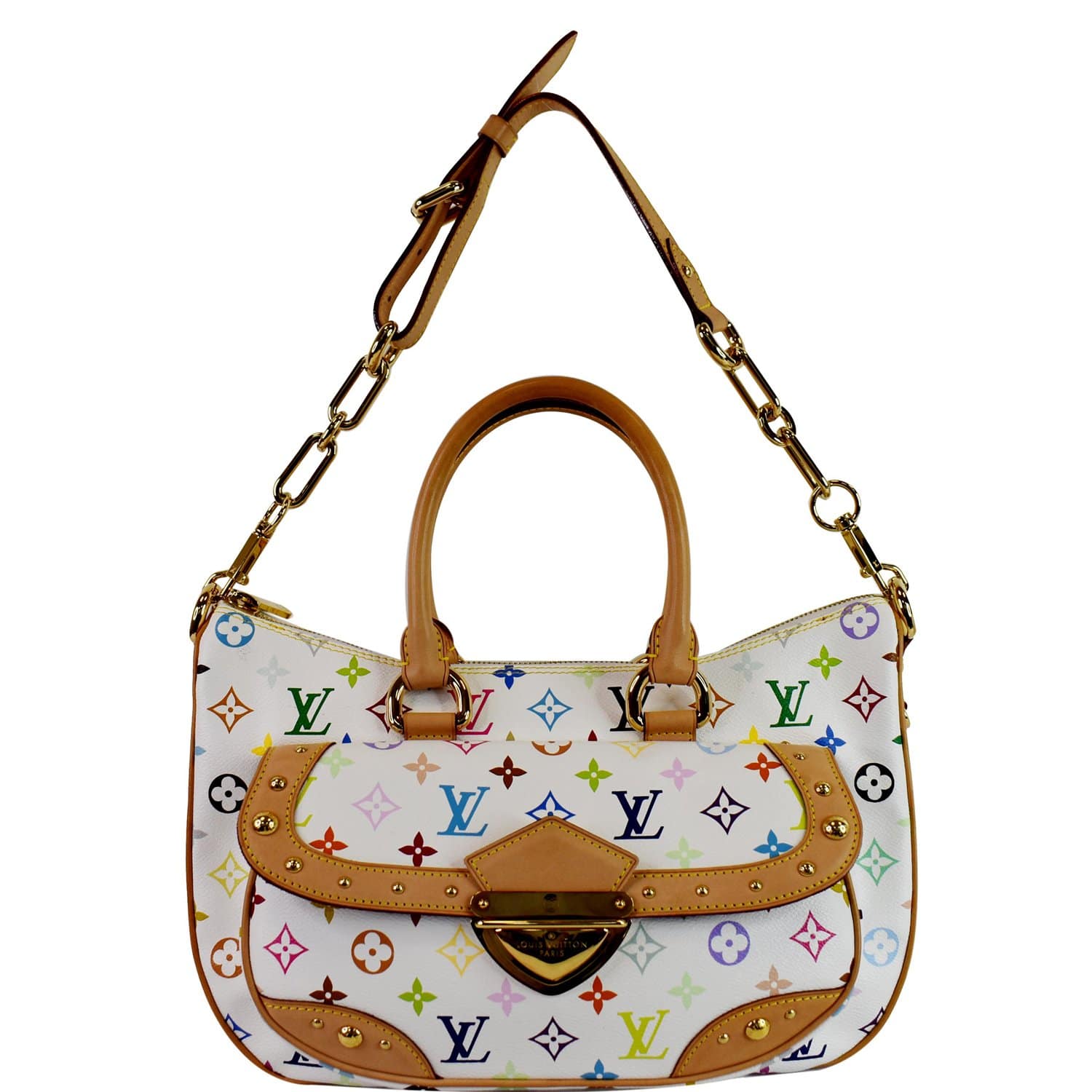 Louis Rita Multicolor Shoulder Bag Monogram White
