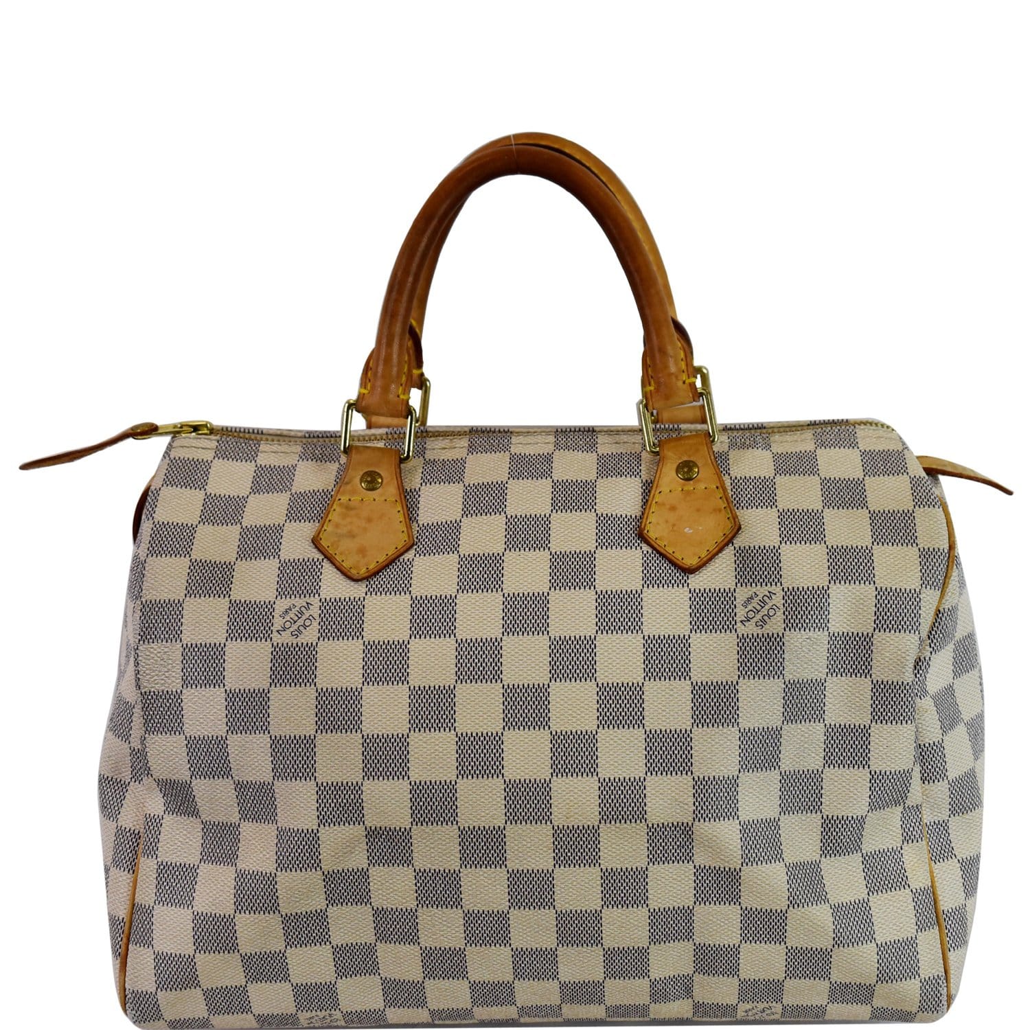 Louis Speedy Damier Azur Satchel Bag White Travel Bag White 2