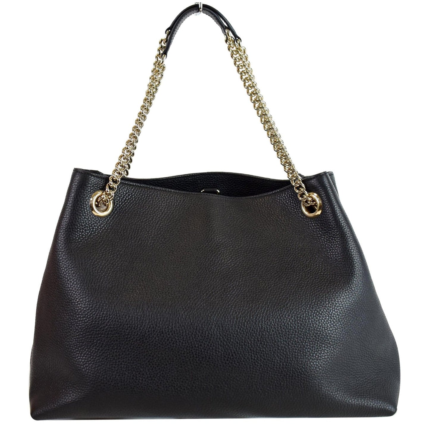 Gucci Soho Chain Tote Bag Leather Black