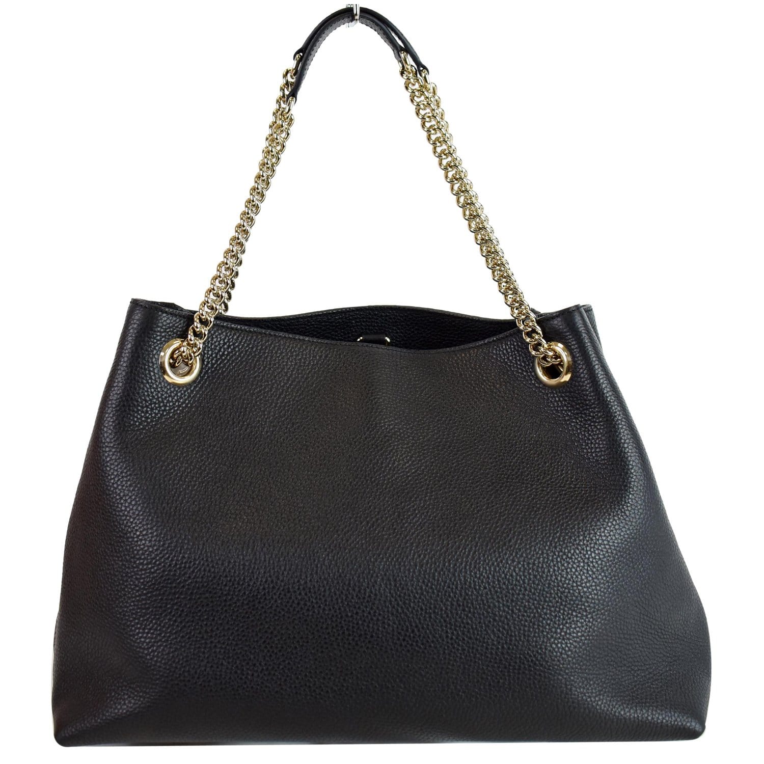 Gucci Soho Chain Tote Bag Leather Black
