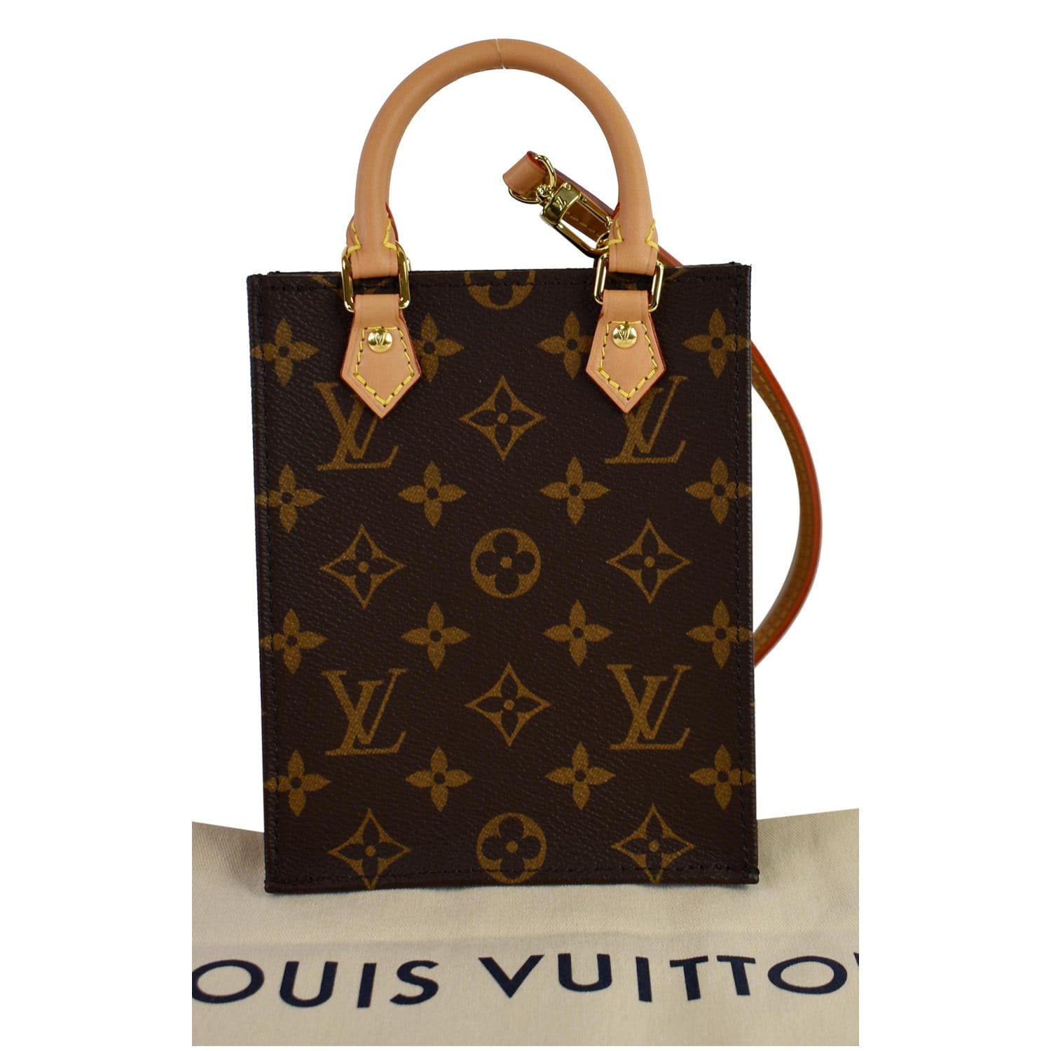 Louis Petit Sac Plat Shoulder Bag Canvas Monogram
