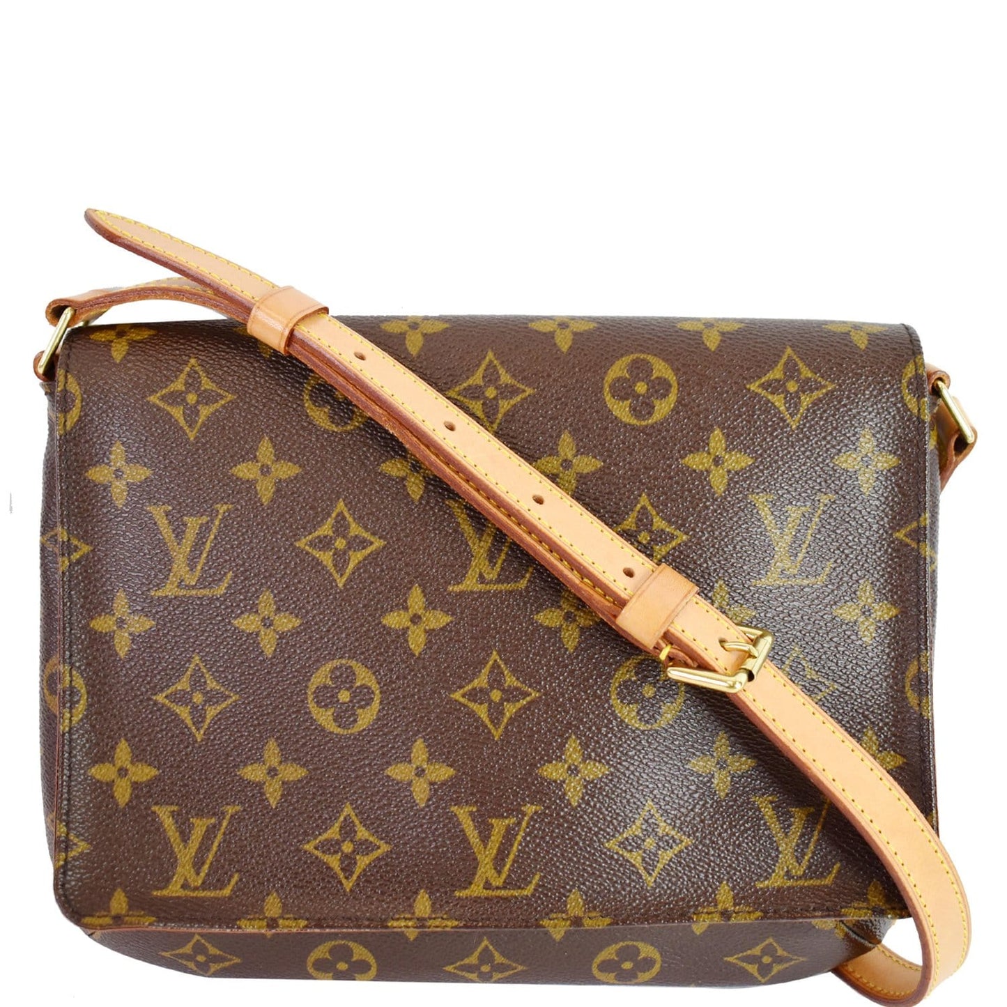 Louis Mtte Tango Shoulder Bag Canvas Monogram Bag Brown