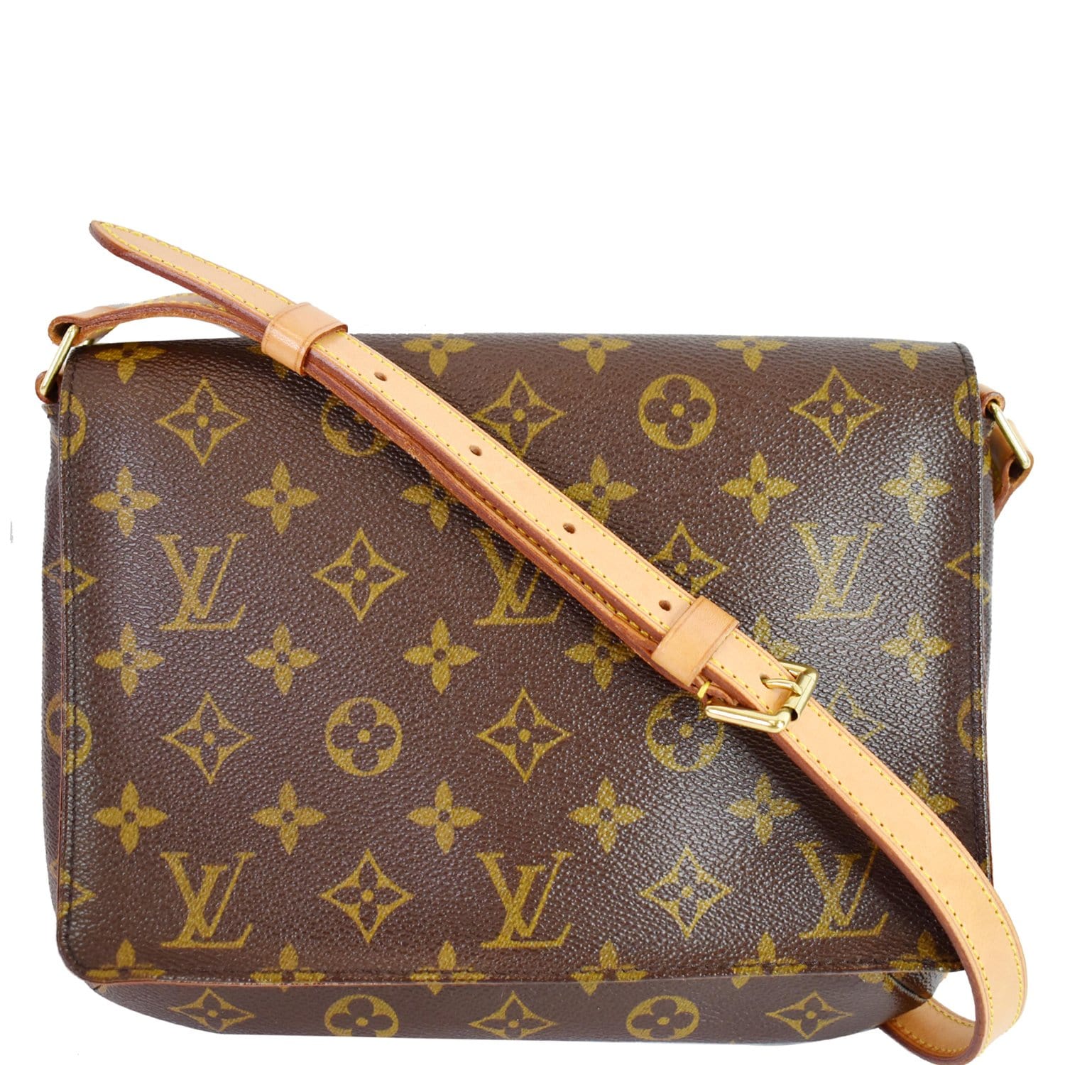 Louis Mtte Tango Shoulder Bag Canvas Monogram Bag Brown