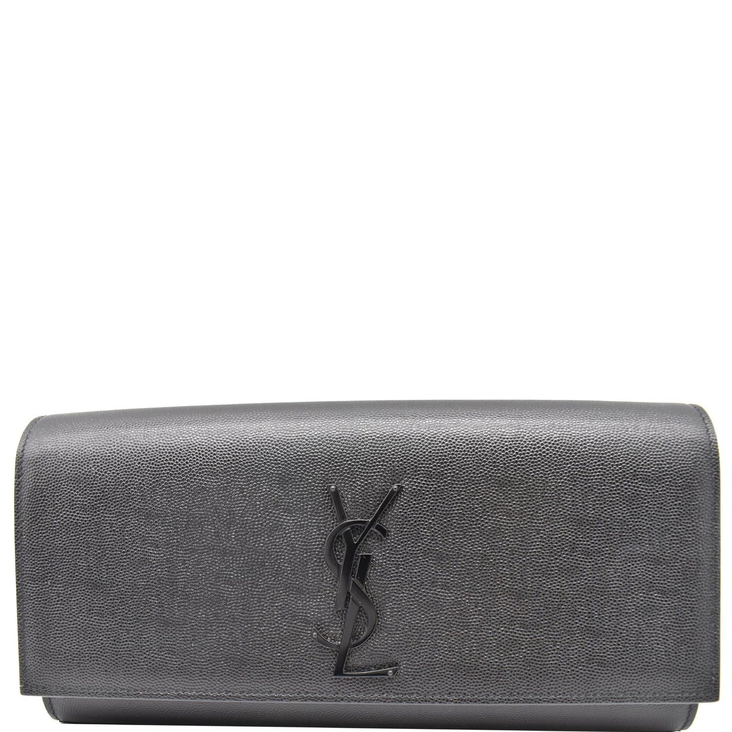 YSL Saint Laurent Saint Kate Clutch Wallet Leather Black Clutch Bag