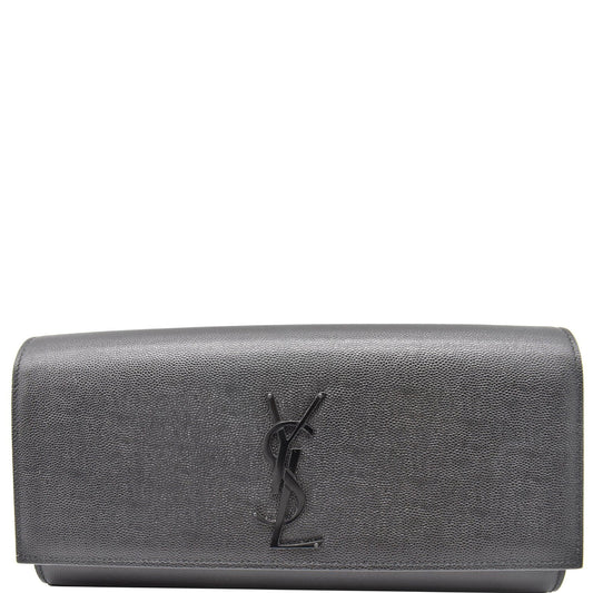 YSL Saint Laurent Saint Kate Clutch Wallet Leather Black Clutch Bag