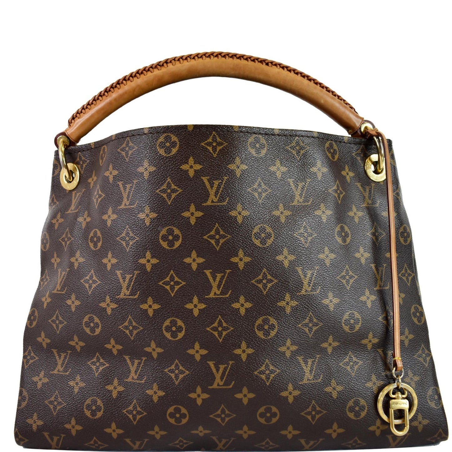 Louis Artsy Mm Shoulder Bag Canvas Monogram Brown 24