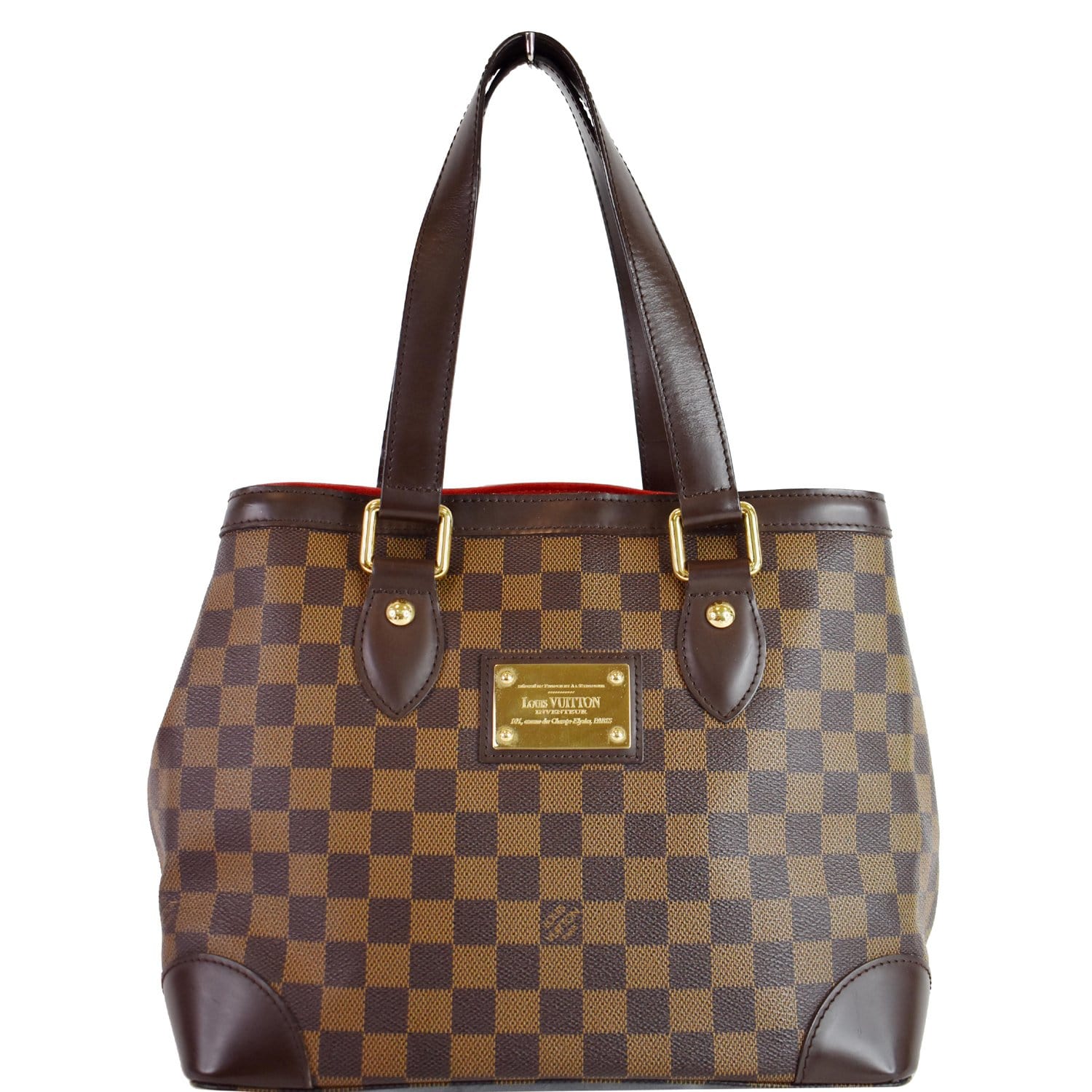 Louis Hampstead Pm Damier Ebene Shoulder Bag Brown