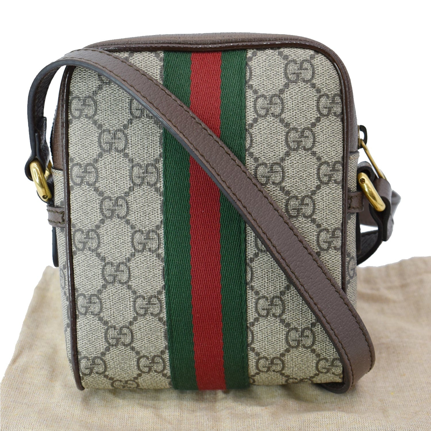 Gucci Ophidia Supreme Shoulder Bag Canvas Beige