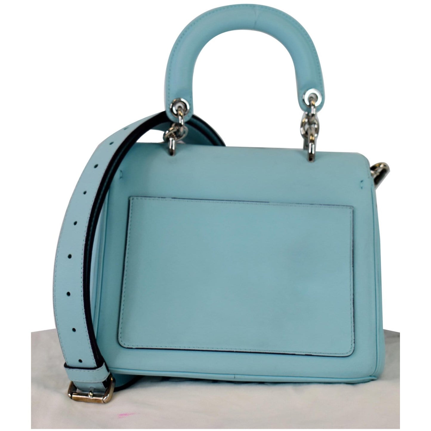 Dior Be Flap Shoulder Bag Light Leather Blue