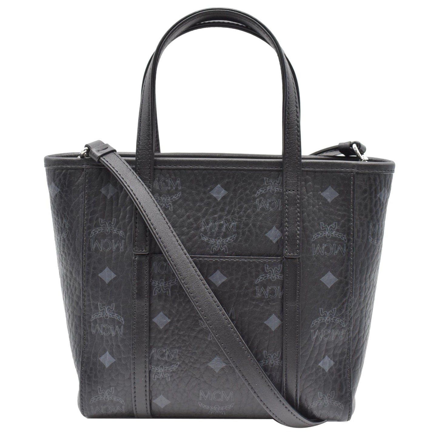 MCM Worldwide Toni Visetos Tote Bag Canvas Black