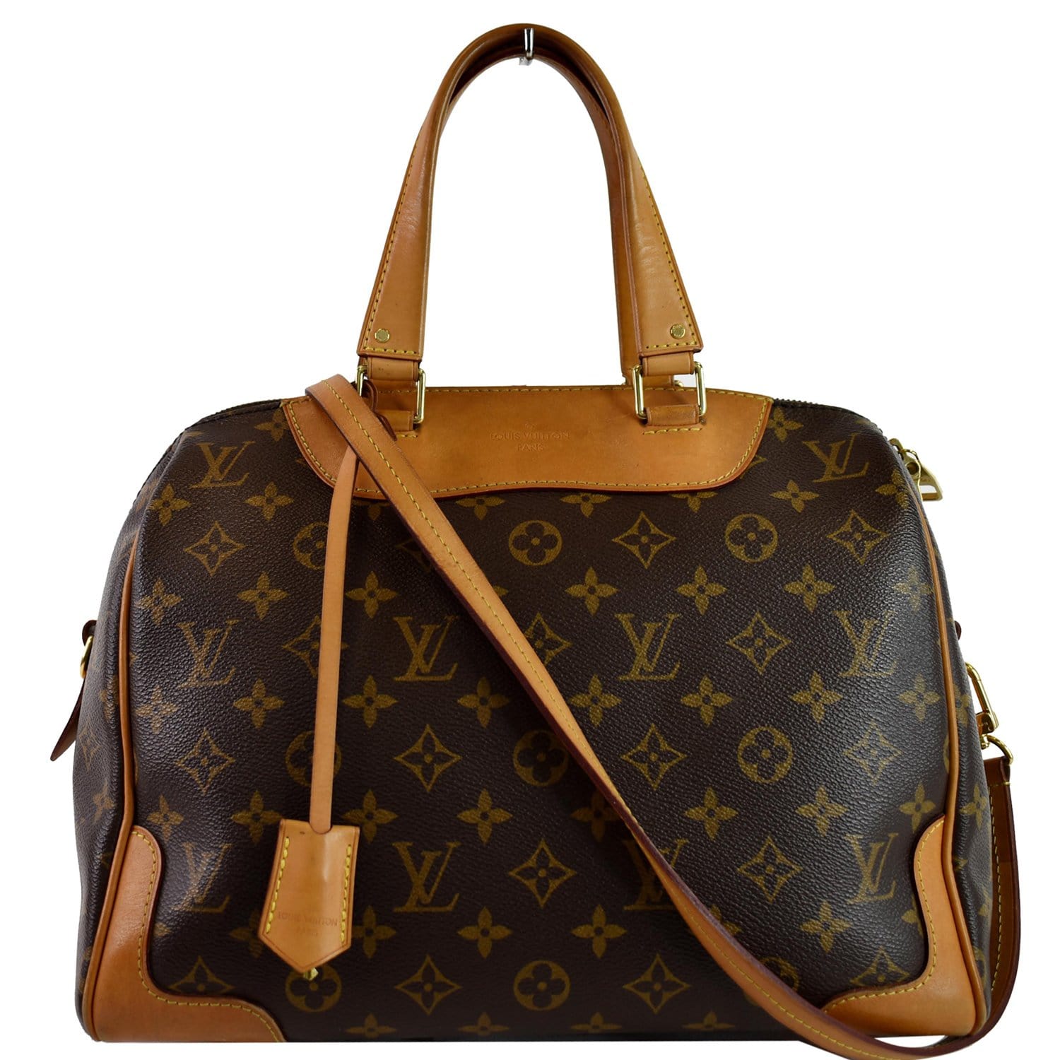 Louis Retiro Nm 2Way Shoulder Bag Canvas Monogram Bag Brown