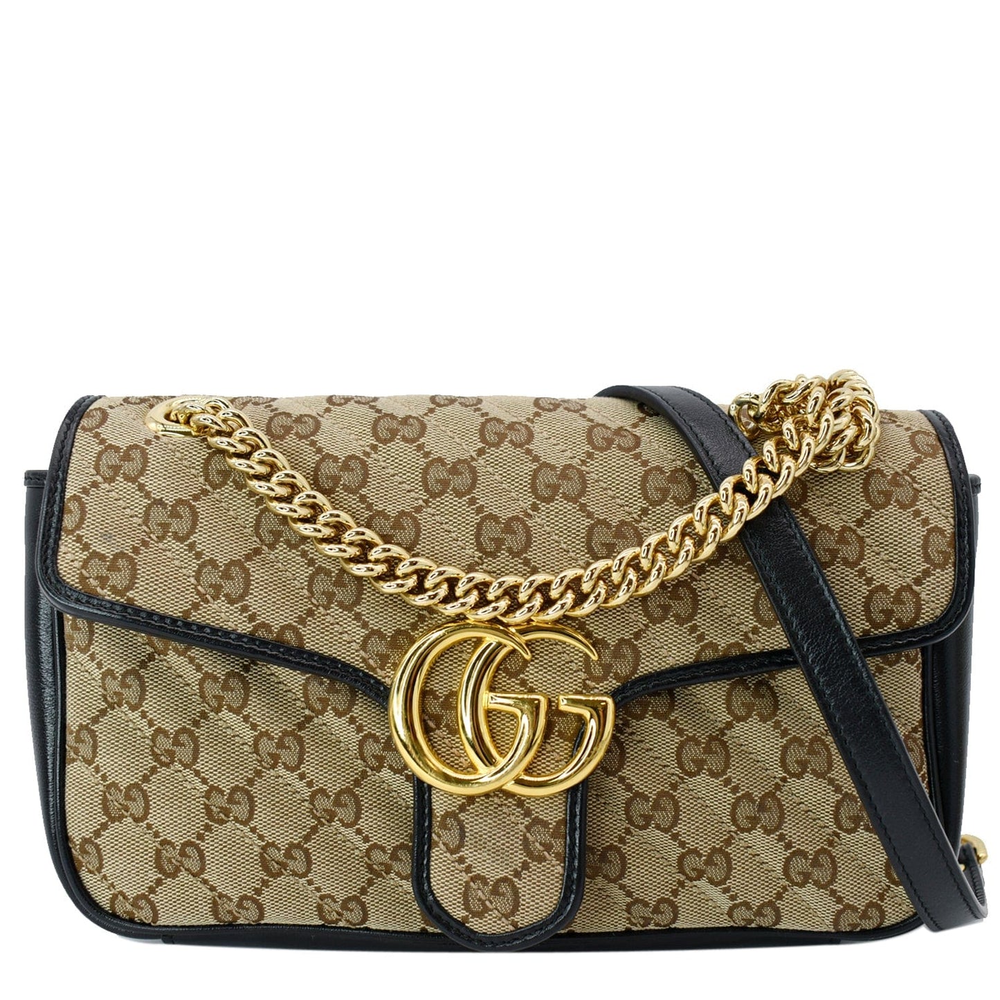 Gucci Marmont Small Shoulder Bag Canvas Matelasse Black 443497