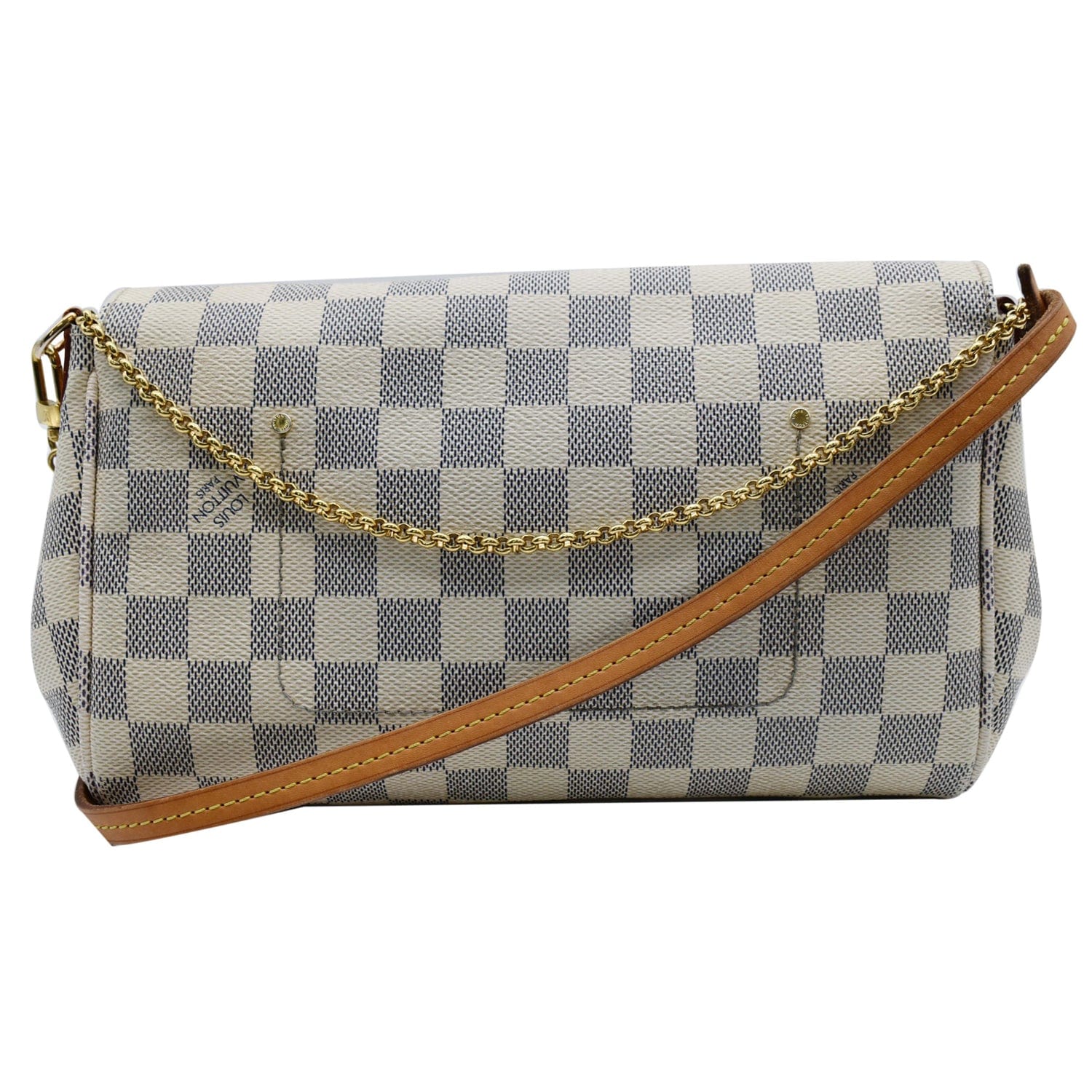 Louis Favorite Mm Damier Azur Crossbody Bag White