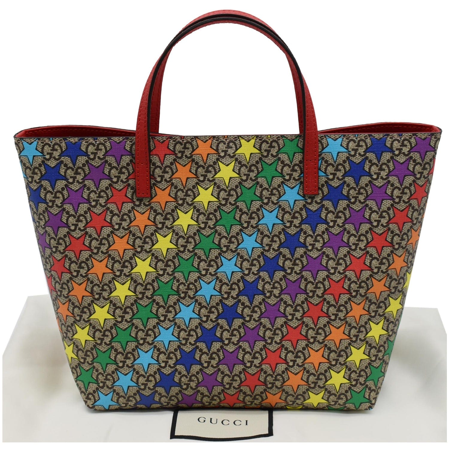 Gucci Children Rainbow Star Supreme Tote Bag Multicolor Canvas