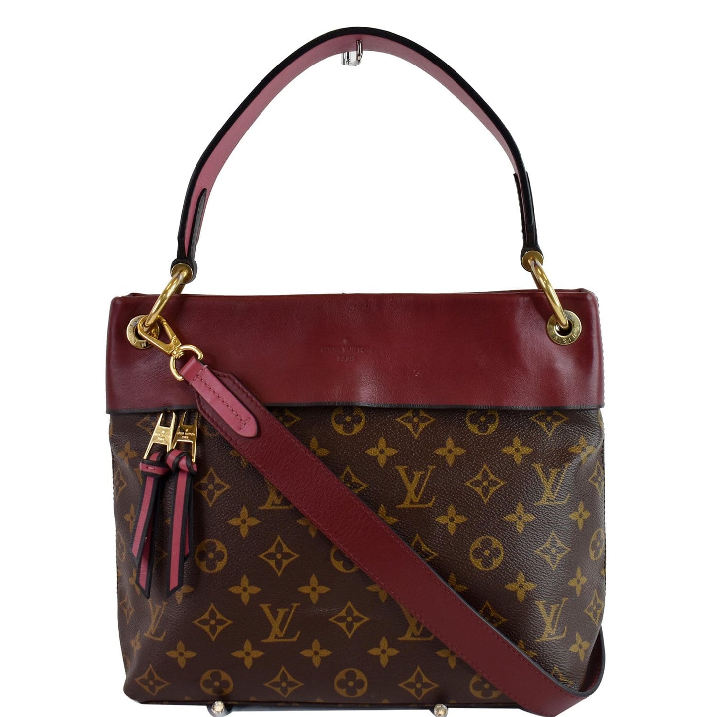 Louis Tuileries Besace Shoulder Bag Rose Bruyere Canvas Monogram Rose Bruyere