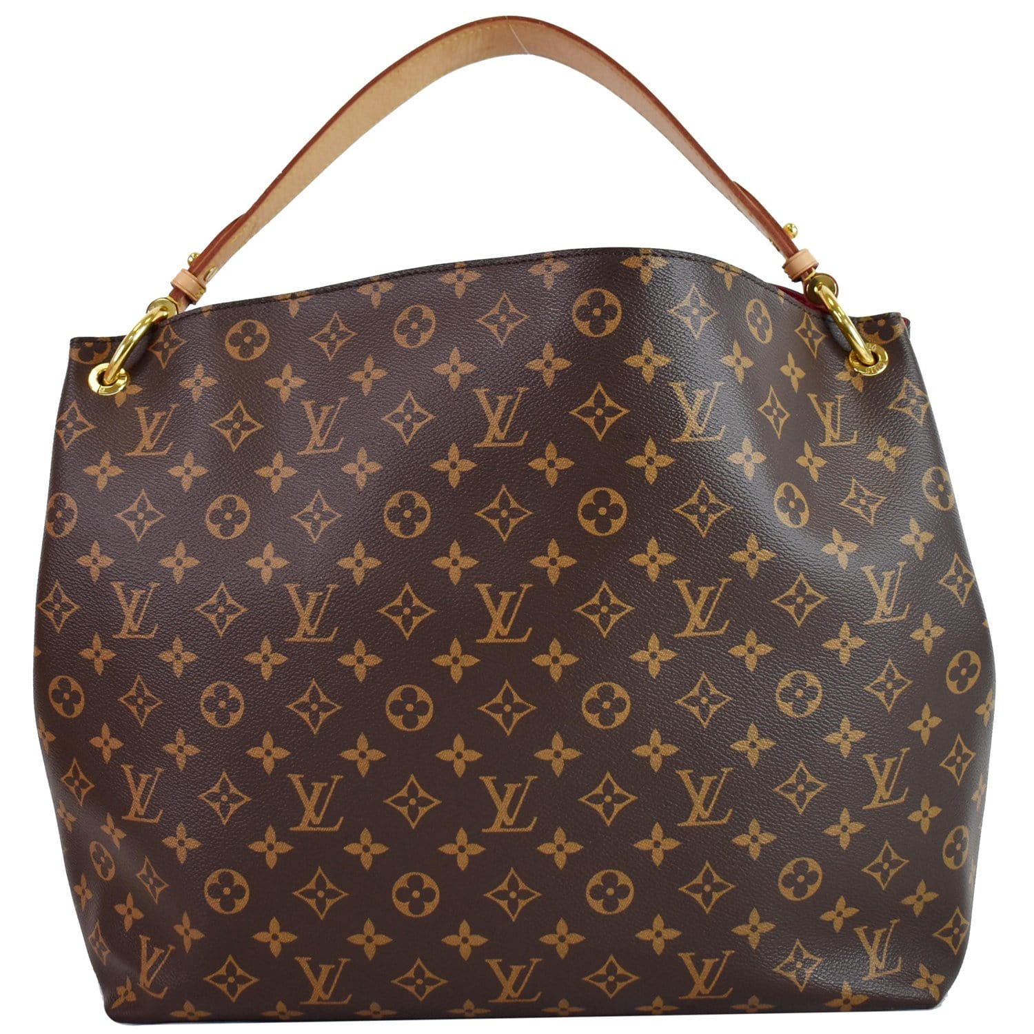 Louis Graceful Mm Shoulder Bag Canvas Monogram Brown 10