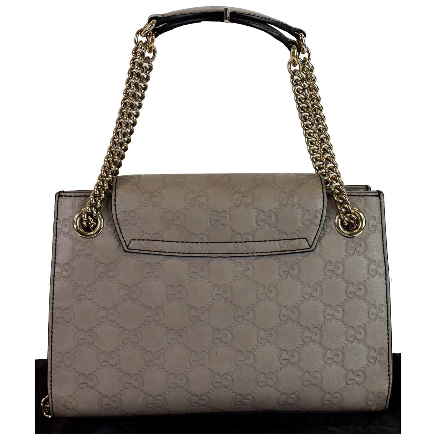 Gucci Emily ssima Crossbody Bag Grey Leather Chain