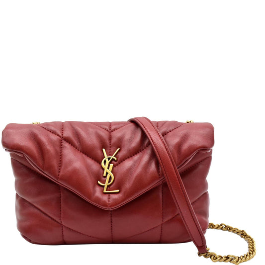 YSL Saint Laurent Saint Small Loulou Puffer Lambskin Crossbody Bag Leather Quilted