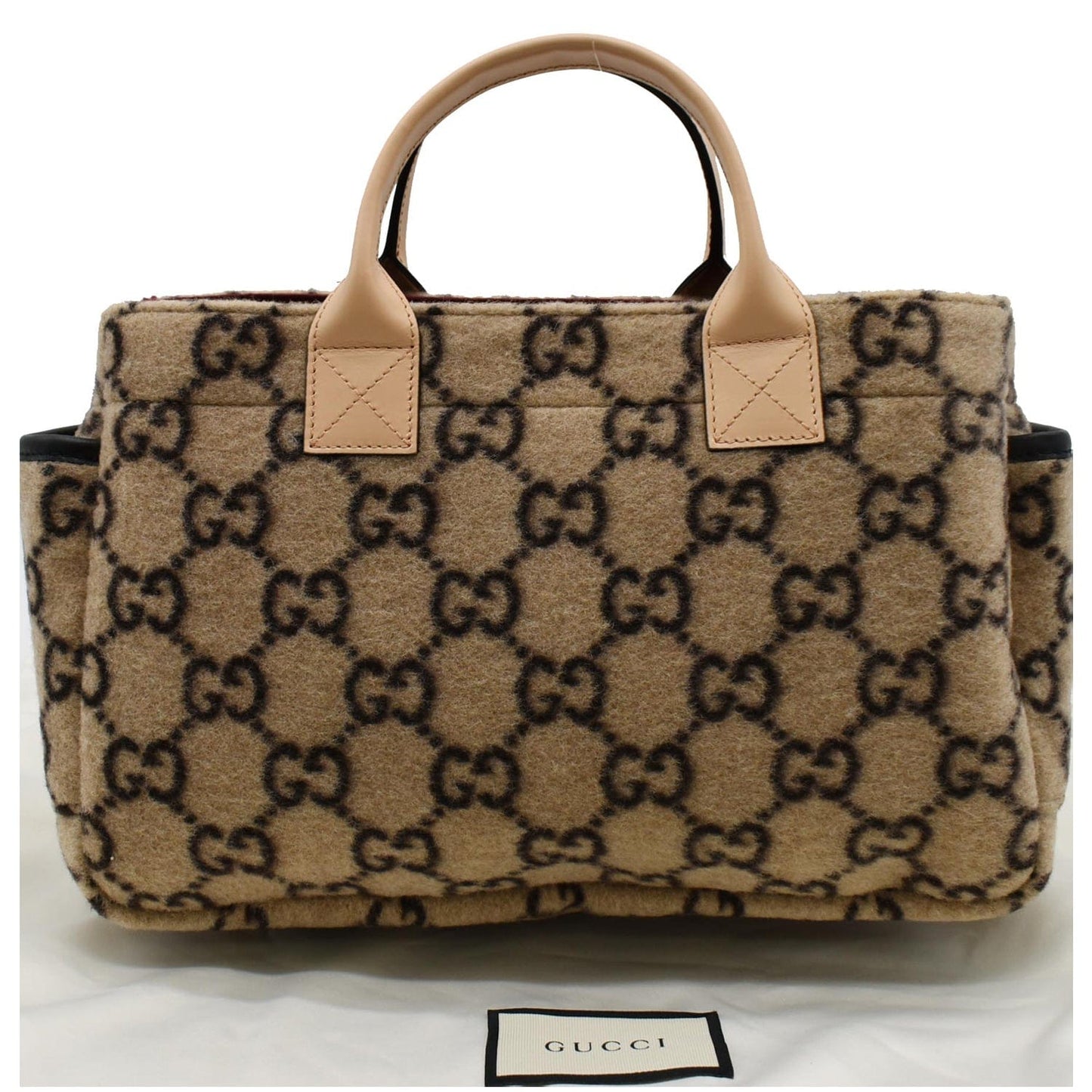 Gucci Children Supreme Wool Tote Bag Beige