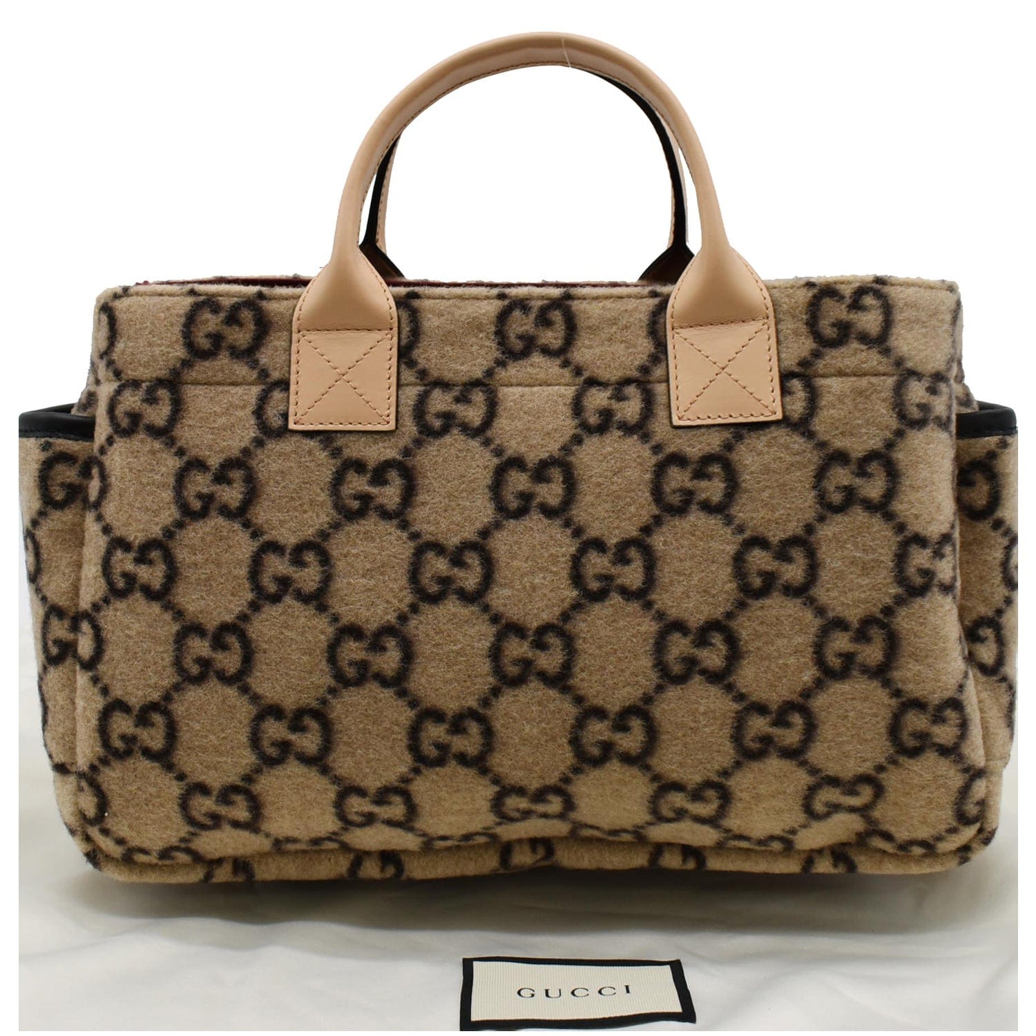 Gucci Children Supreme Wool Tote Bag Beige