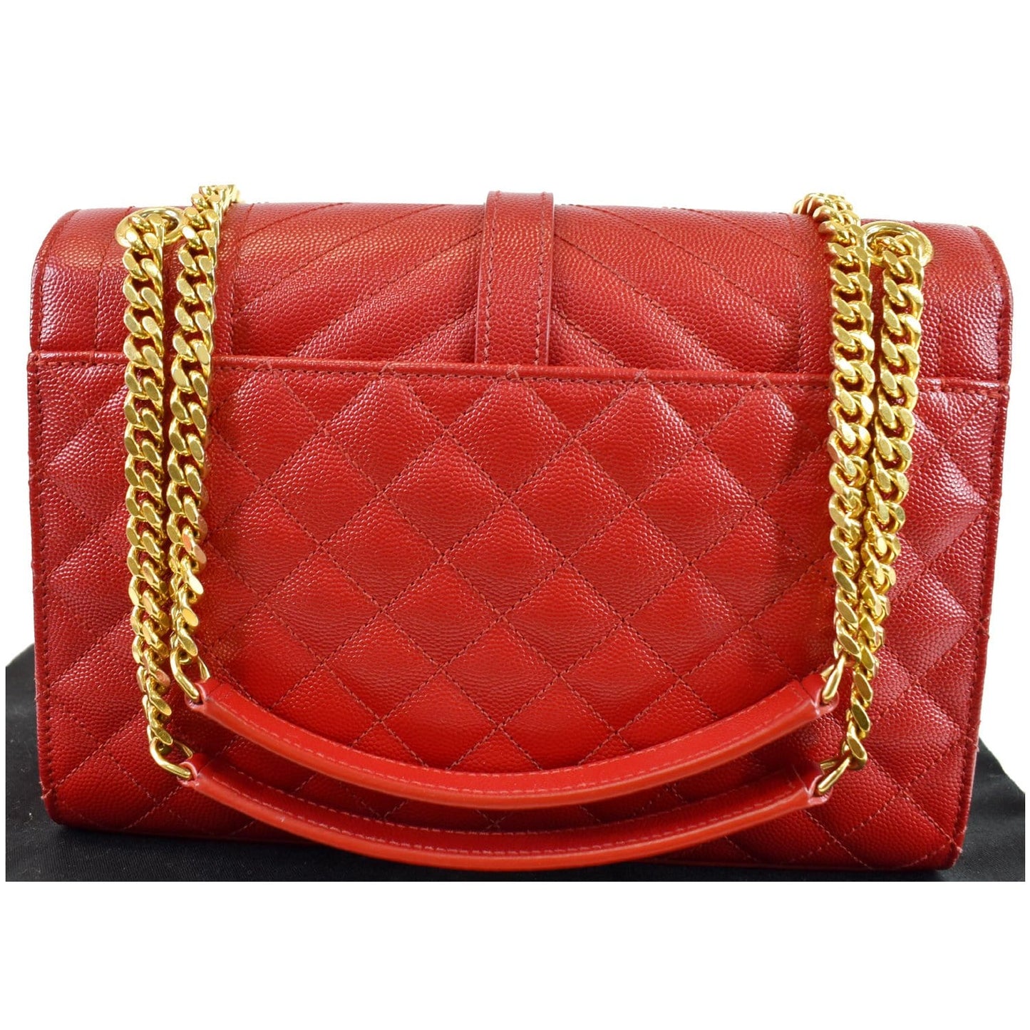 YSL Saint Laurent Saint Envelope Chain Shoulder Bag Leather Red Bag Red