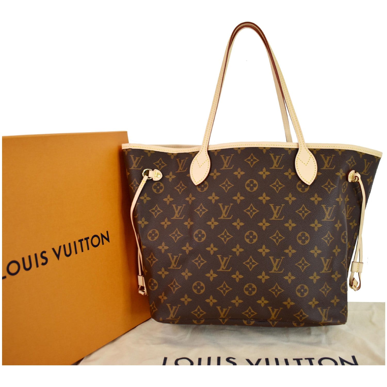Louis Neverfull Mm Shoulder Bag Canvas Monogram Brown 2