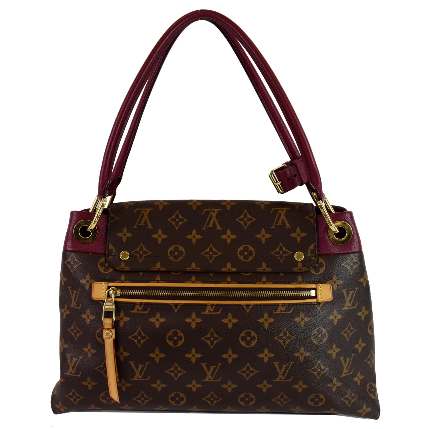 Louis Olympe Satchel Shoulder Bag Aurore Canvas Monogram