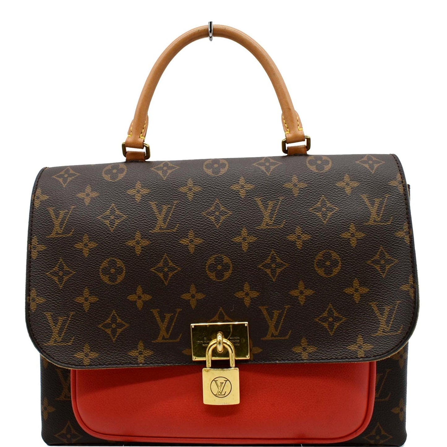 Louis Marignan Shoulder Bag Coquelicot Canvas Monogram