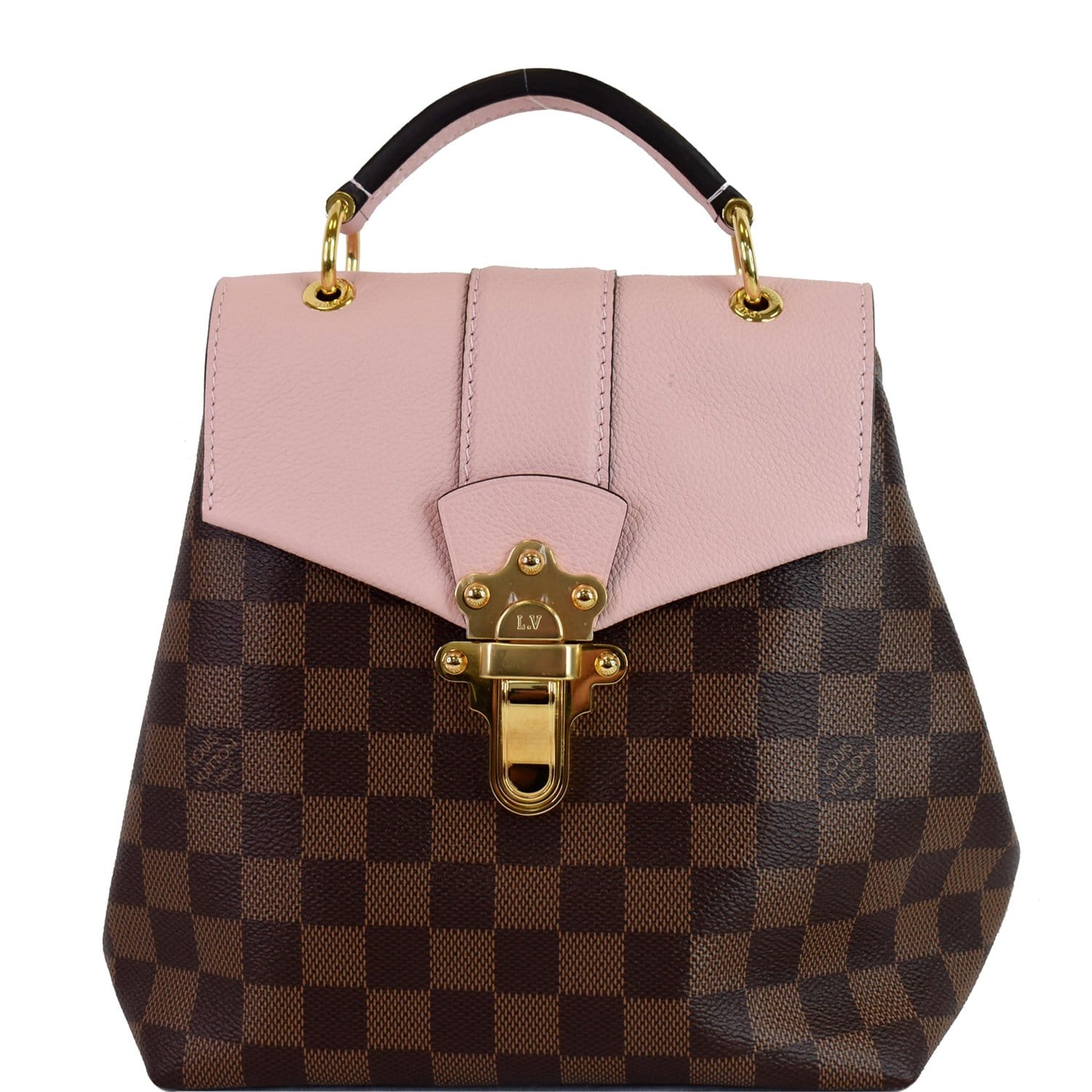 Louis Clapton Damier Ebene Backpack Bag Magnolia