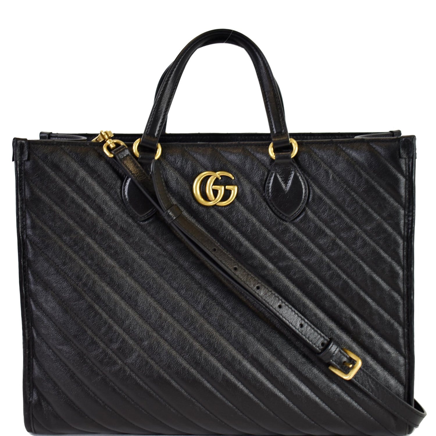 Gucci Marmont Medium Tote Bag Leather Matelasse