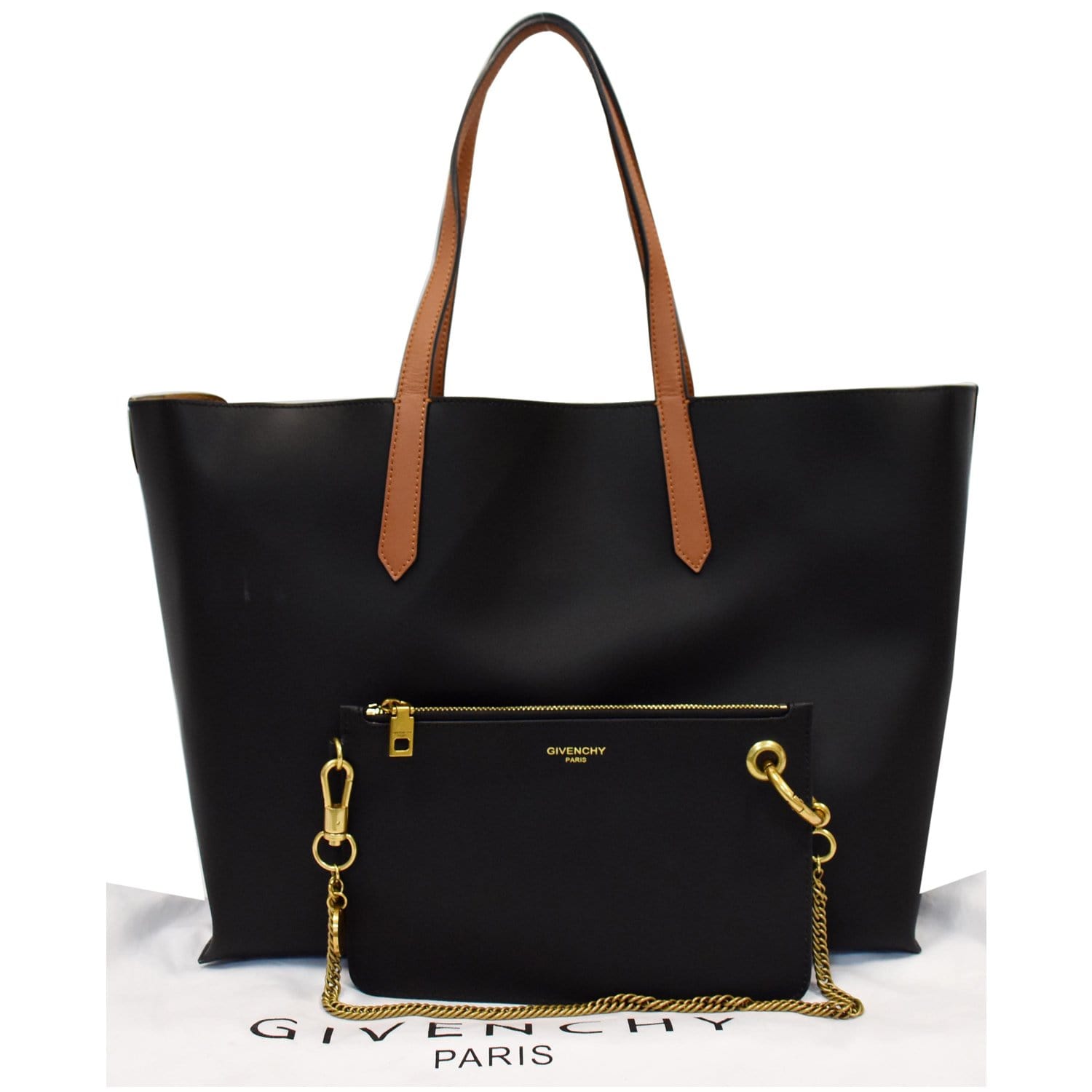 Givenchy Gv Calf Shopper Tote Bag Leather Black